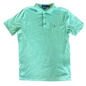 Polo Ralph Lauren Mens Custom Slim Fit Polo Shirt Mint Green Small Peppy